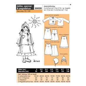Onion 20020 Jakke, spencer og hue, str. 92-128 cl.